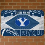 customized-byu-cougars-football-crest-blue-black-doormat-best-selling.webp