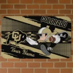 Customized Colorado Buffaloes Mickey Quarterback Gold Black Doormat