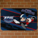 Customized Florida Atlantic Owls Mickey Quarterback Blue Black Doormat