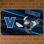 Customized Villanova Wildcats Mickey Quarterback Navy Black Doormat