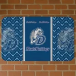 Drake Bulldogs Chevron Stack Blue Doormat