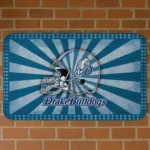 Drake Bulldogs Helmet Centerpiece Blue Doormat
