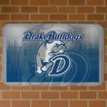 Drake Bulldogs Pixel Blur Blue Doormat
