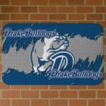 Drake Bulldogs Plate Rip Blue Doormat