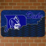 Duke Blue Devils Tribal Detailing Blue Black Doormat