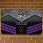 East Carolina Pirates Chevron Points Purple Black Doormat