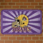 East Carolina Pirates Helmet Centerpiece Purple Doormat