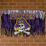 East Carolina Pirates Vertical Flow Purple Doormat