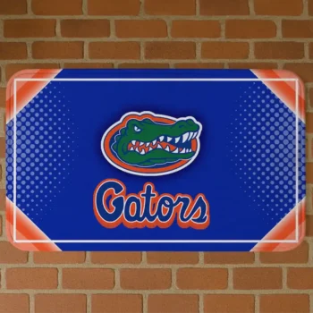 Florida Gators Silver Halftone Blue Doormat