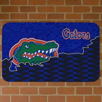 Florida Gators Tribal Detailing Blue Black Doormat
