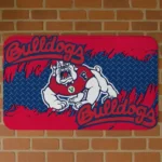 Fresno State Bulldogs Plate Rip Red Doormat
