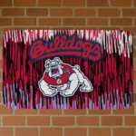 Fresno State Bulldogs Vertical Flow Red Doormat