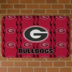 Georgia Bulldogs Bolt Row Red Doormat