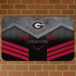 Georgia Bulldogs Chevron Points Red Black Doormat