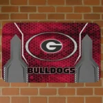 Georgia Bulldogs Hexagon Oval Red Doormat