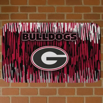 Georgia Bulldogs Vertical Flow Red Doormat