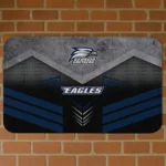Georgia Southern Eagles Chevron Points Blue Black Doormat