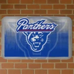 Georgia State Panthers Pixel Blur Blue Doormat