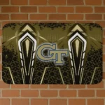 Georgia Tech Yellow Jackets Graphic Stripes Gold Doormat