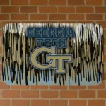 Georgia Tech Yellow Jackets Vertical Flow Gold Doormat
