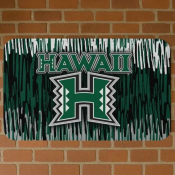 Hawaii Rainbow Warriors Vertical Flow Green Doormat