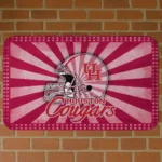 Houston Cougars Helmet Centerpiece Red Doormat