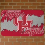 Houston Cougars Plate Rip Red Doormat