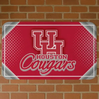 Houston Cougars Silver Halftone Red Doormat
