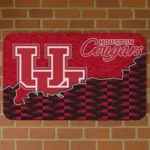 Houston Cougars Tribal Detailing Red Black Doormat
