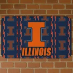 Illinois Fighting Illini Bolt Row Blue Doormat