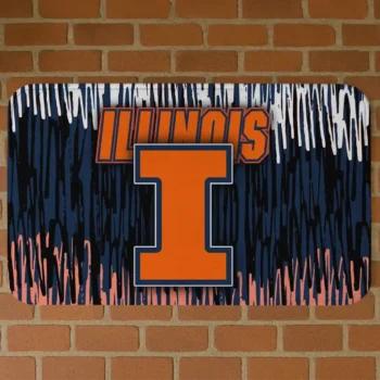 Illinois Fighting Illini Vertical Flow Blue Doormat