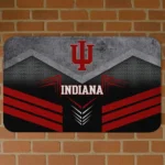 Indiana Hoosiers Chevron Points Red Black Doormat