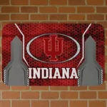 Indiana Hoosiers Hexagon Oval Red Doormat