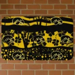 Iowa Hawkeyes Palm Silhouette Black Doormat