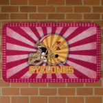 Iowa State Cyclones Helmet Centerpiece Red Doormat