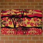Iowa State Cyclones Palm Silhouette Red Black Doormat