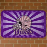 James Madison Dukes Helmet Centerpiece Purple Doormat