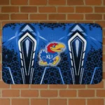Kansas Jayhawks Graphic Stripes Blue Doormat