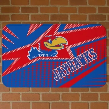 Kansas Jayhawks Sharp Flash Blue Doormat