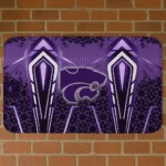 Kansas State Wildcats Graphic Stripes Purple Doormat