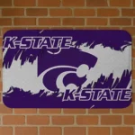 Kansas State Wildcats Plate Rip Purple Doormat