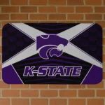 Kansas State Wildcats Techno Camo Purple Black Doormat
