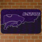 Kansas State Wildcats Tribal Detailing Purple Black Doormat