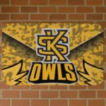 Kennesaw State Owls Layered Lines Gold Doormat