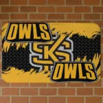Kennesaw State Owls Plate Rip Gold Doormat