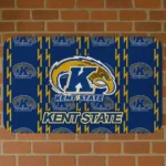Kent State Golden Flashes Bolt Row Navy Blue Doormat