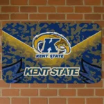 Kent State Golden Flashes Layered Lines Navy Blue Doormat