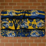 Kent State Golden Flashes Palm Silhouette Navy Blue Black Doormat