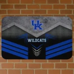 Kentucky Wildcats Chevron Points Blue Black Doormat