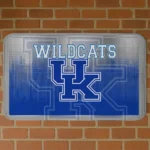 Kentucky Wildcats Pixel Blur Blue Doormat